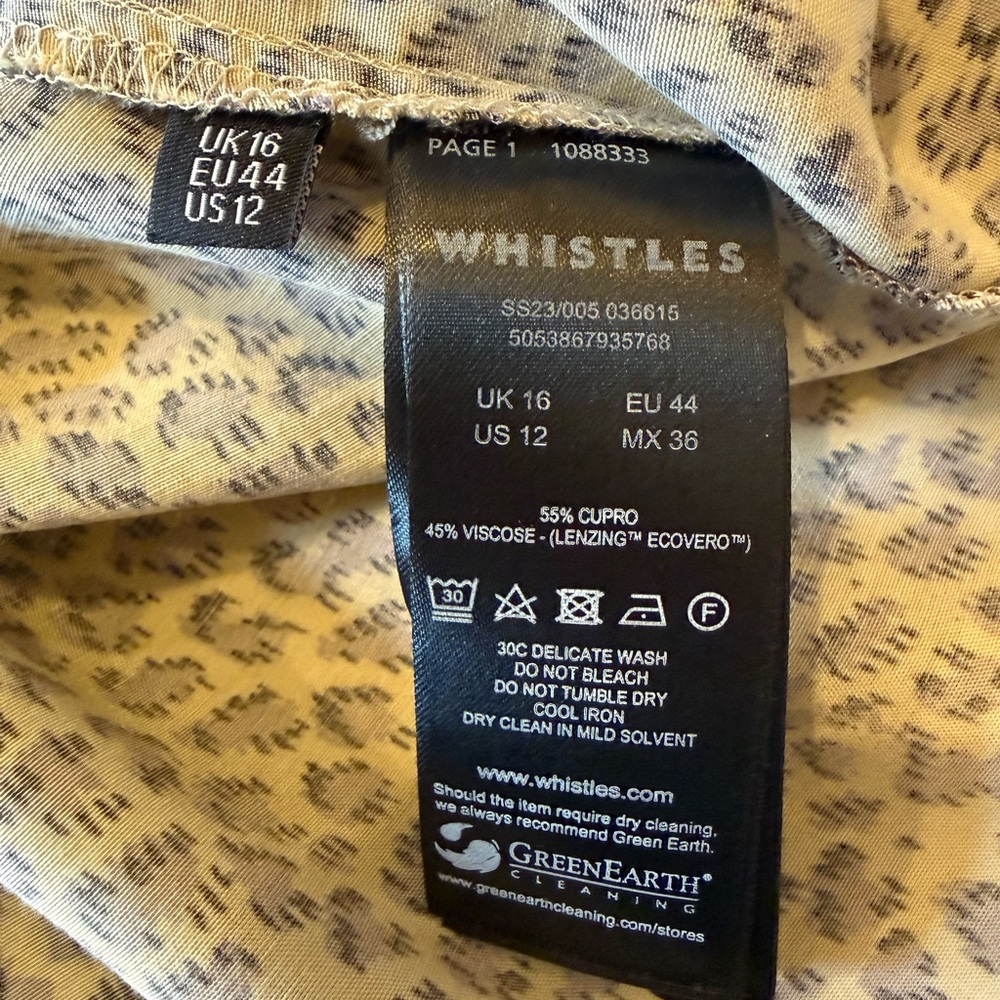 Whistles Midi Dress with Purple Leopard Print NWOT - Picture 8 of 8